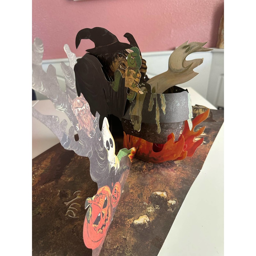 Vintage Witch Pop up Table decoration Hallmark 10" tall w/original pkg Halloween - Picture 16 of 16